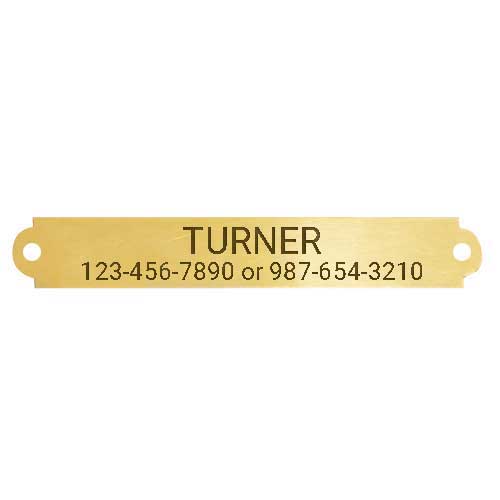 Engraved Nameplate Traditional Brass 3in x 1/2in